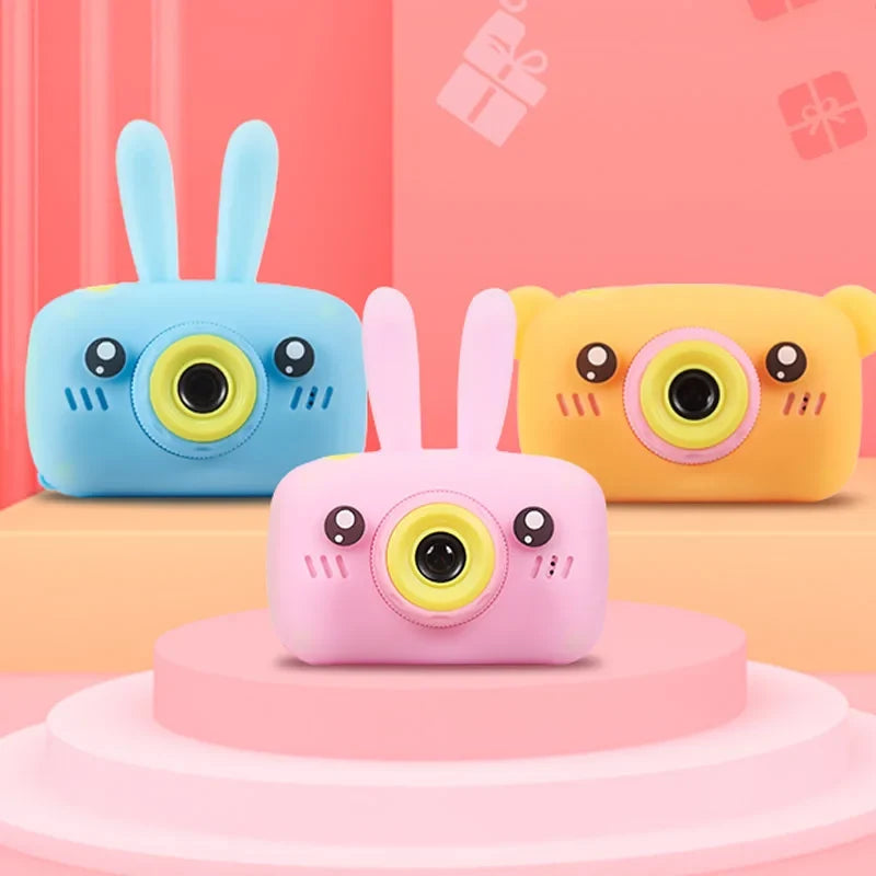 Kids Digital Camera with Cartoon Stickers for Ages 3-10