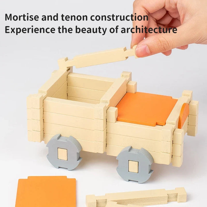 Wood Building Blocks for Creative Architectural Play