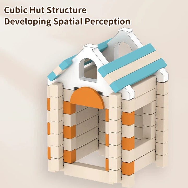 Wood Building Blocks for Creative Architectural Play