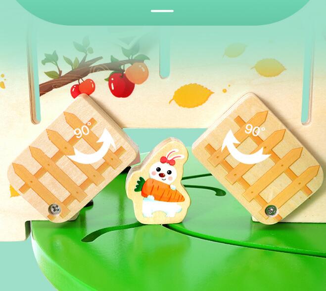 Wooden Learning Tree for Early Math & Fine-Motor Play