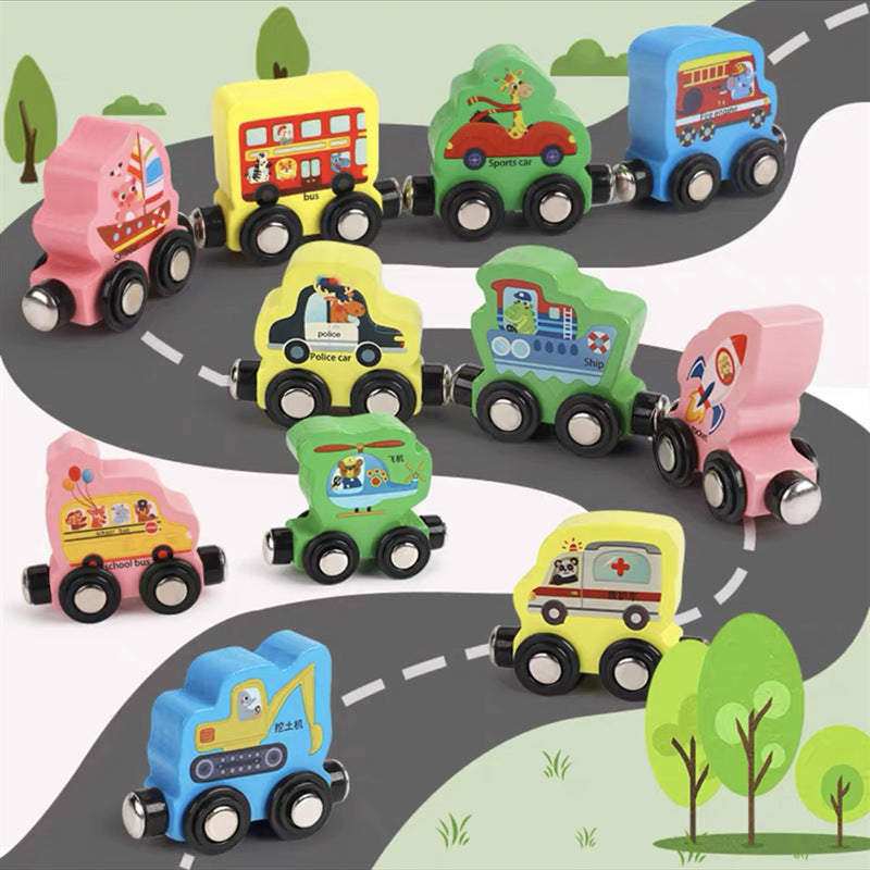 Wooden Magnetic Number Train for Hands-On Learning