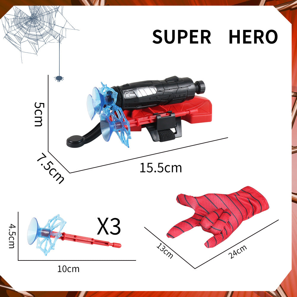 Children's Superhero Launcher Glove With Wall-Sticking Play