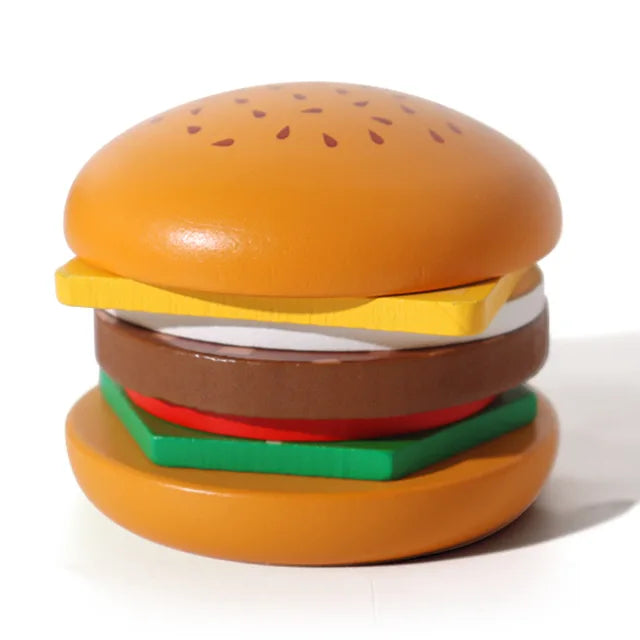 Wooden Sandwich Toy for Screen-Free Skill Building
