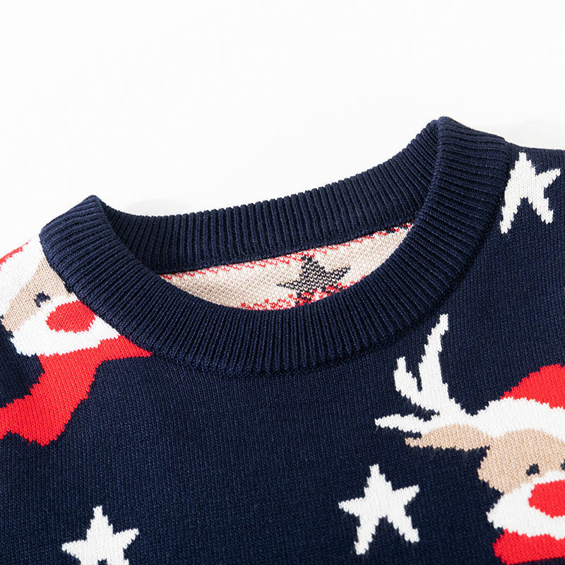 Children's Reindeer Knit Sweater for Cozy Holidays