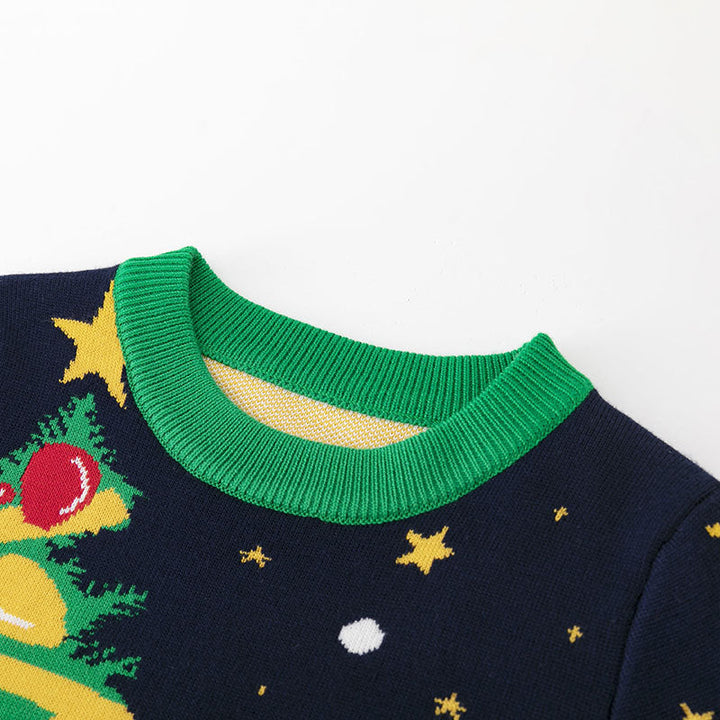 Children's Christmas Cat Sweater for Cozy Holiday Looks