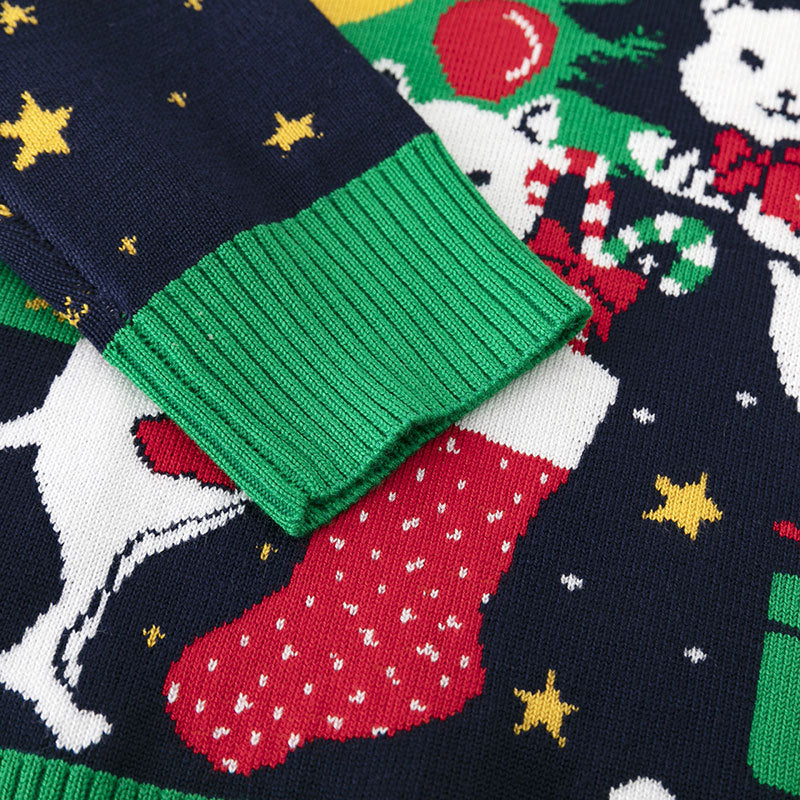 Children's Christmas Cat Sweater for Cozy Holiday Looks