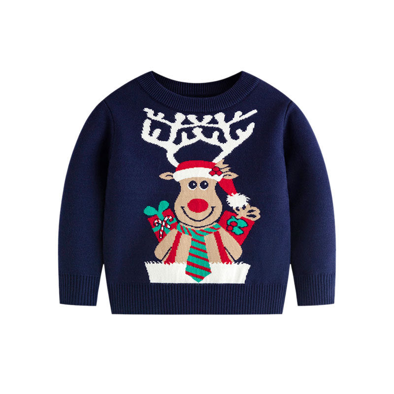 Kids Christmas Reindeer Sweater for Festive Warmth