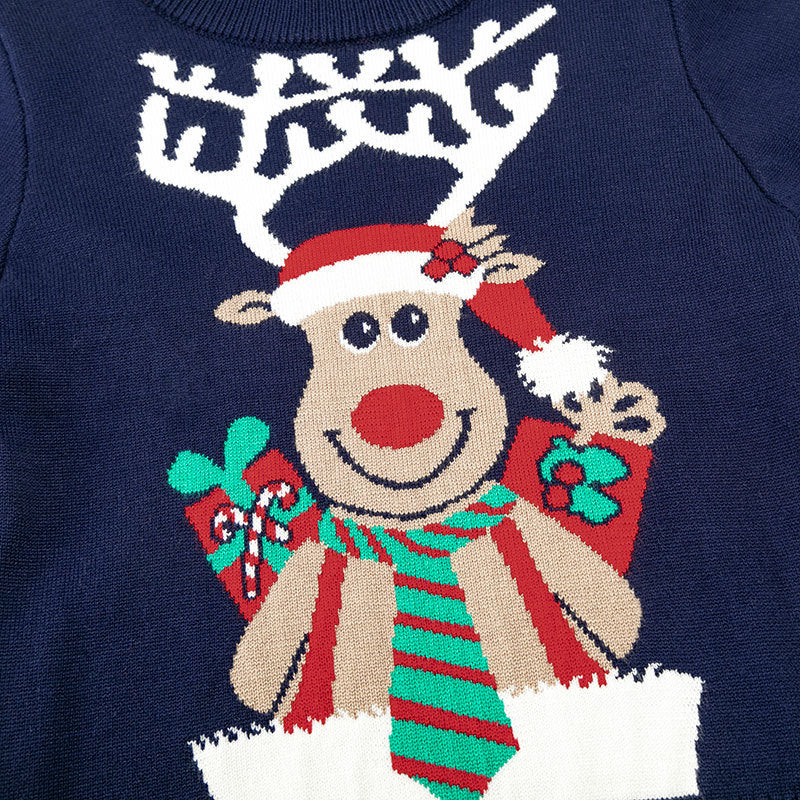 Kids Christmas Reindeer Sweater for Festive Warmth
