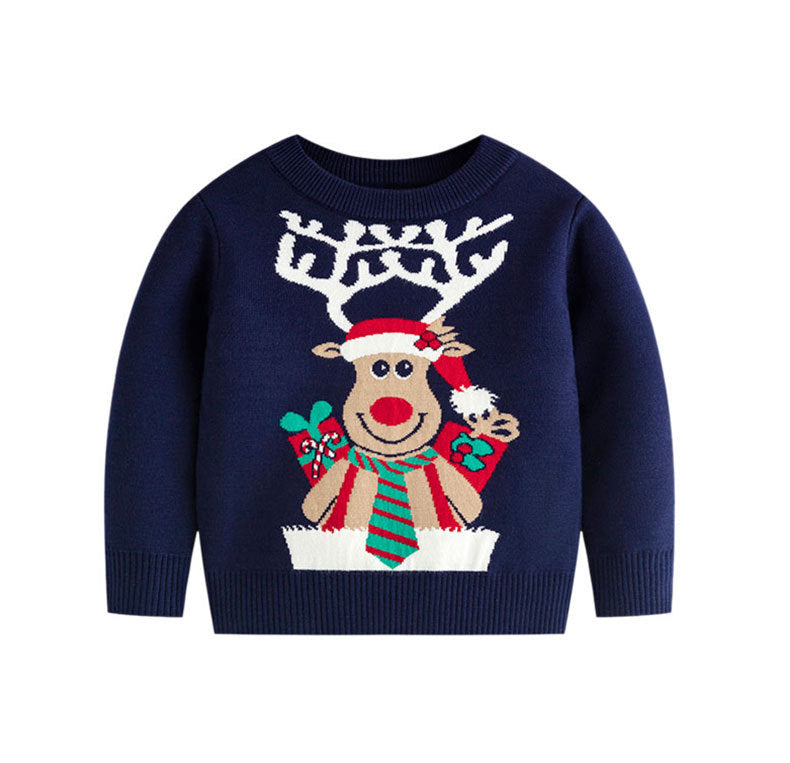 Kids Christmas Reindeer Sweater for Festive Warmth