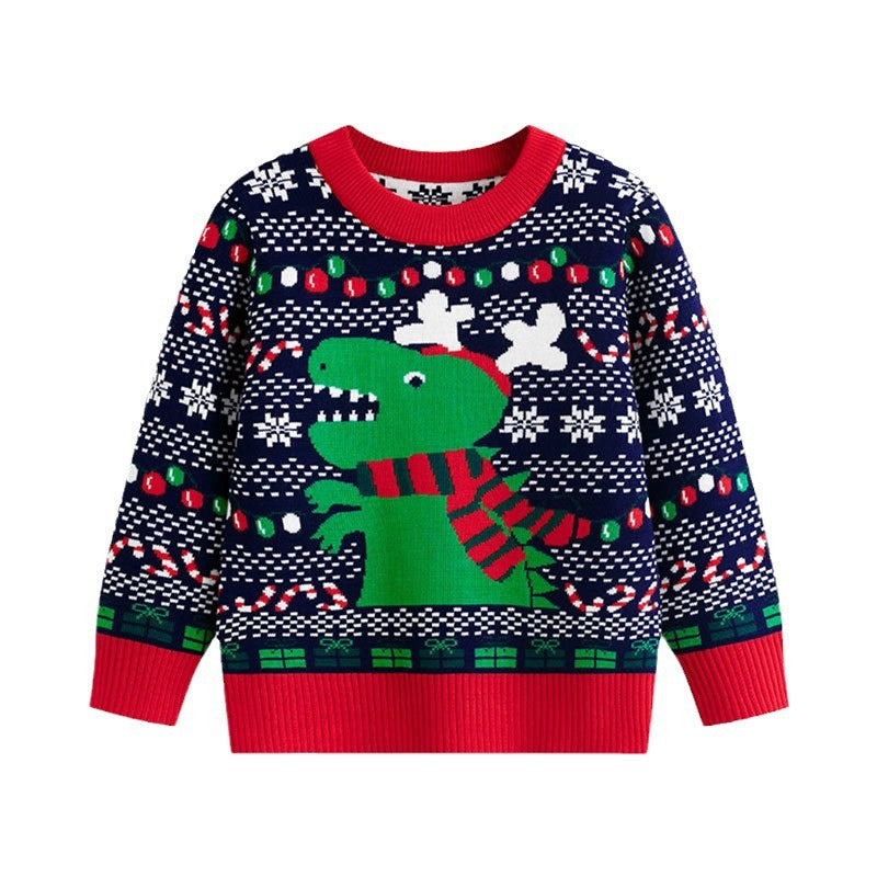 Children's Christmas Dinosaur Sweater | Festive Knit