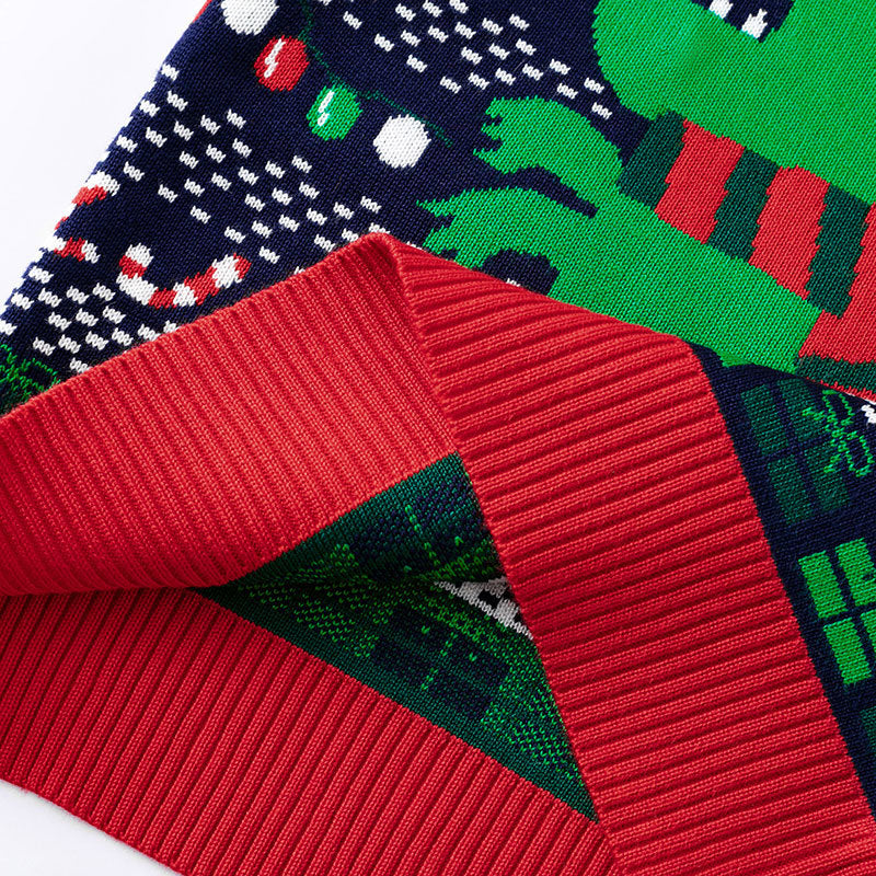 Children's Christmas Dinosaur Sweater | Festive Knit