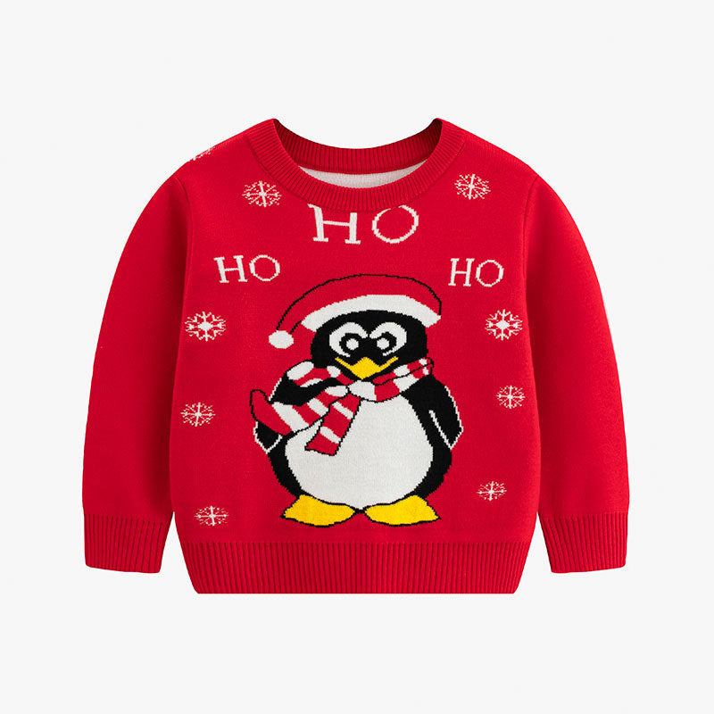 Kids Christmas Penguin Sweater – Cozy Festive Knit