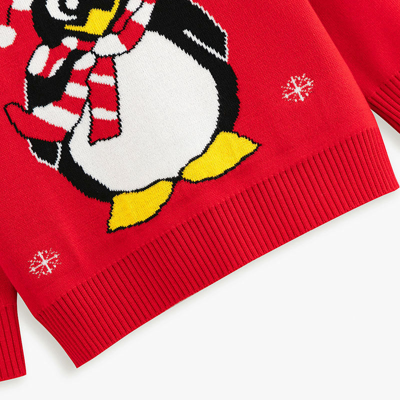 Kids Christmas Penguin Sweater – Cozy Festive Knit