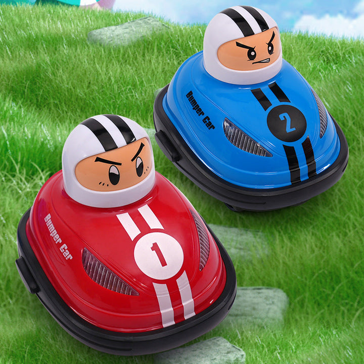 Two-Player Remote Control Bumper Cars With Pop-Up Dolls