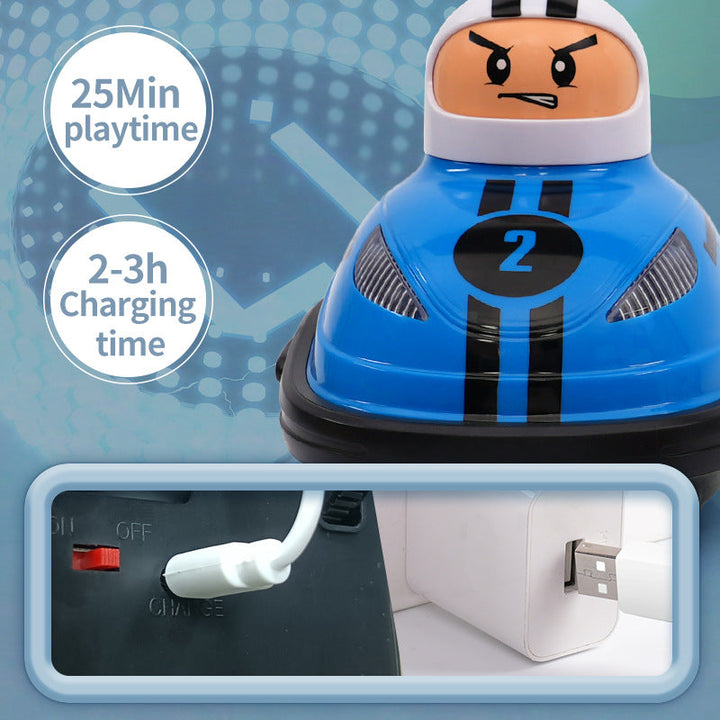 Two-Player Remote Control Bumper Cars With Pop-Up Dolls