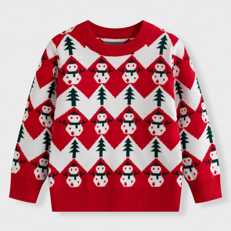 Christmas Baby Sweater | Cozy Snowman Holiday Knit