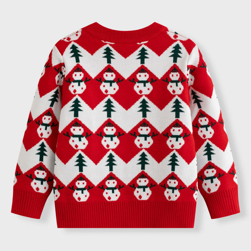 Christmas Baby Sweater | Cozy Snowman Holiday Knit