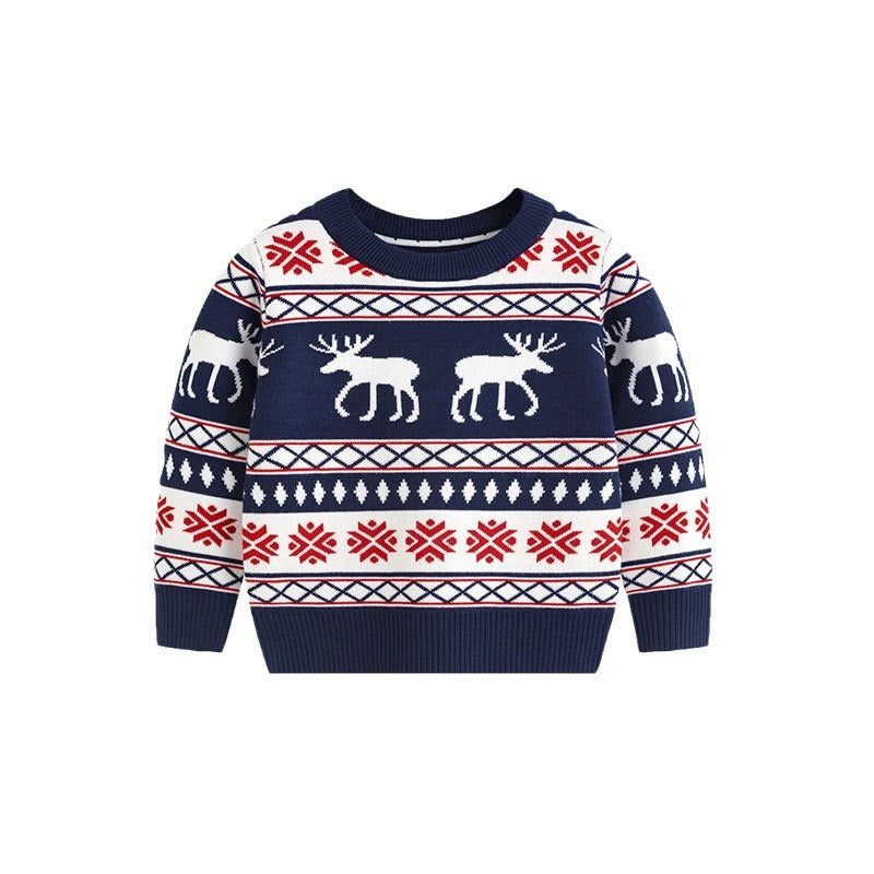 Children's Christmas Sweater – Nordic Reindeer Knit