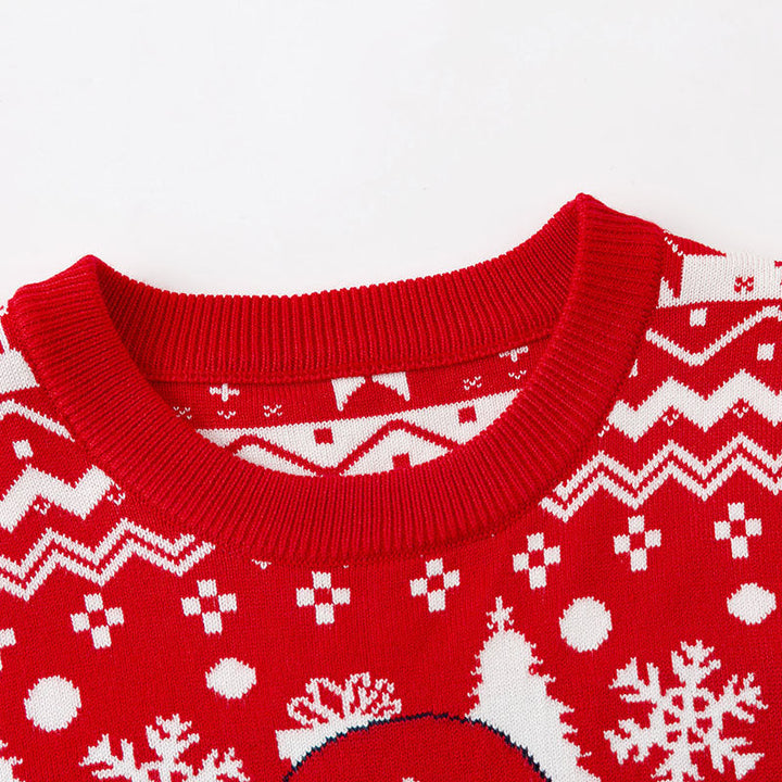 Children's Christmas Reindeer Pattern Knit Sweater