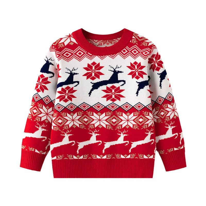 Cozy Knit Sweater — Festive Reindeer Holiday Style