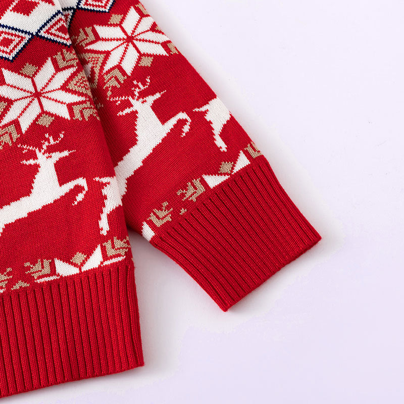Cozy Knit Sweater — Festive Reindeer Holiday Style