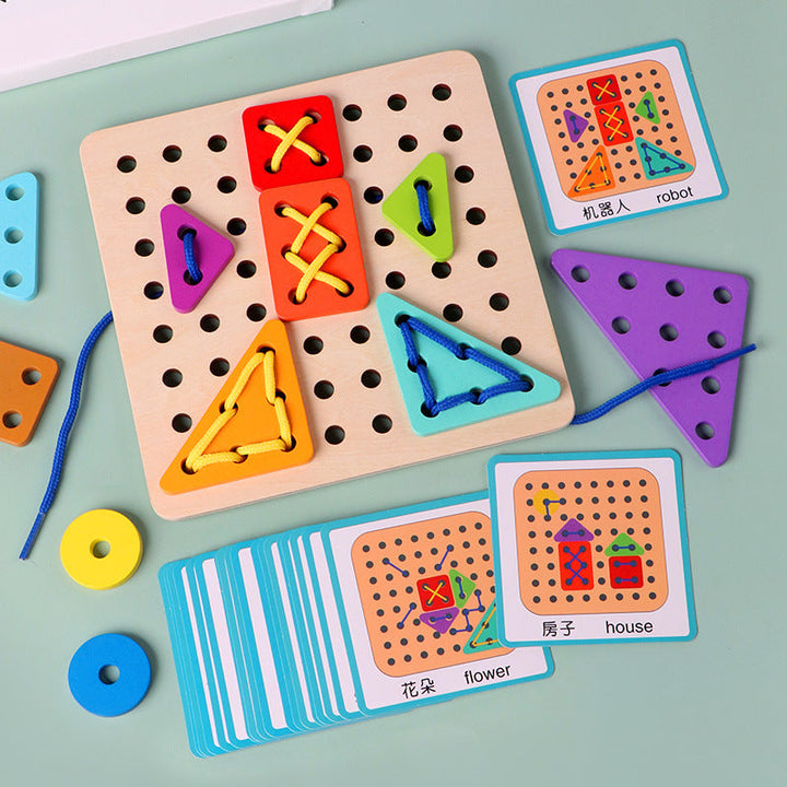 Wooden Shape Matching Toy for Screen-Free Learning