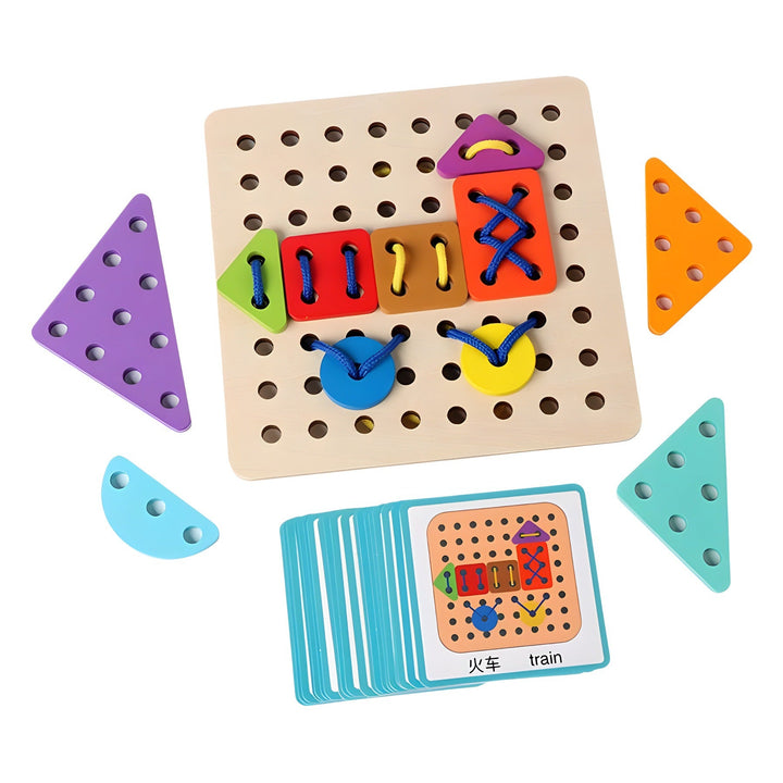 Wooden Shape Matching Toy for Screen-Free Learning