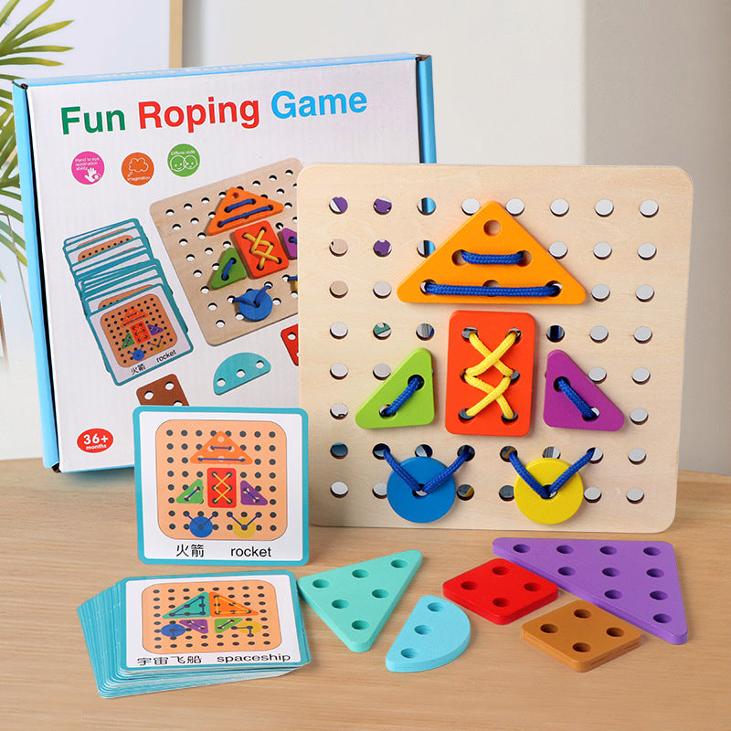 Wooden Shape Matching Toy for Screen-Free Learning