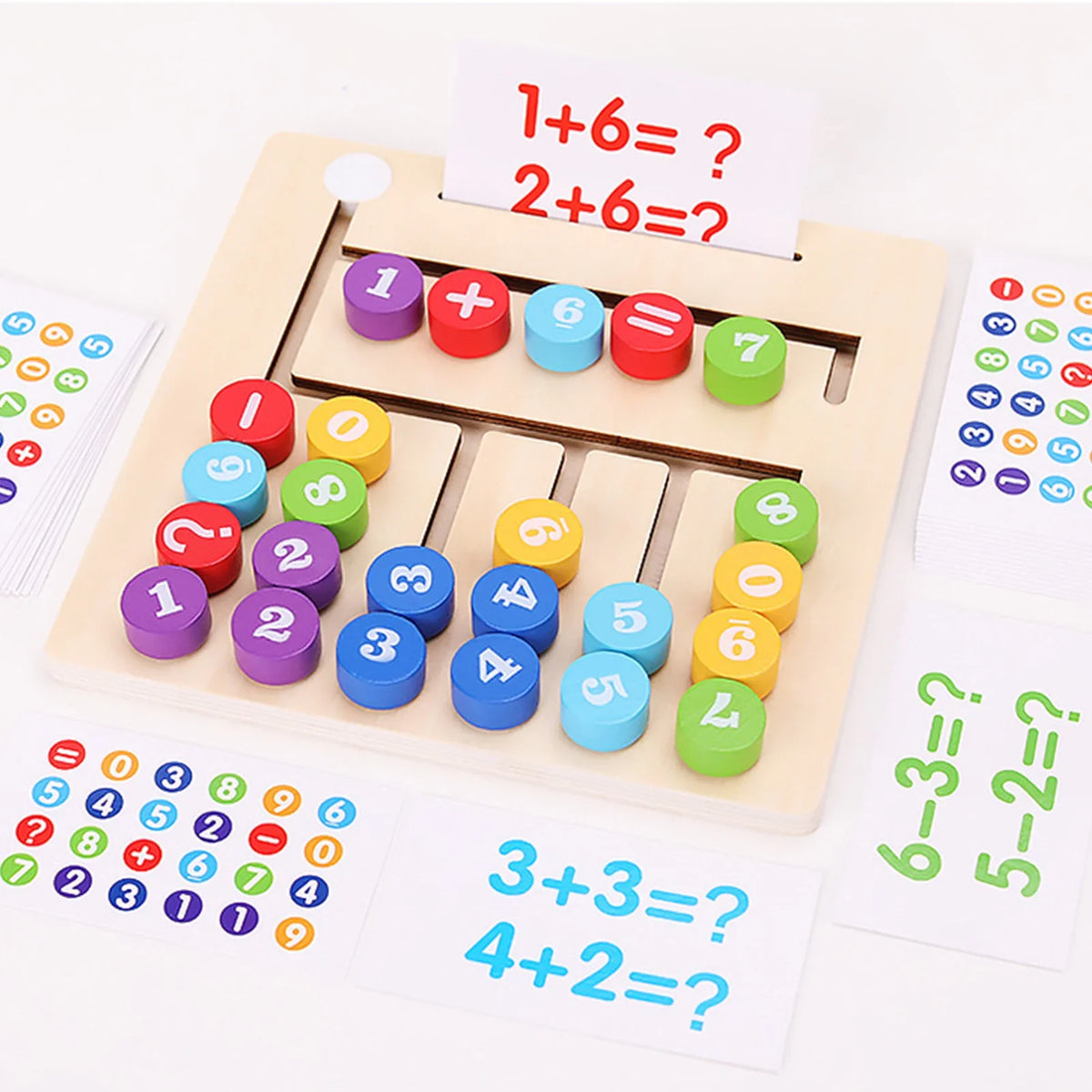 Wooden Math Maze Toy for Hands-On Number Learning
