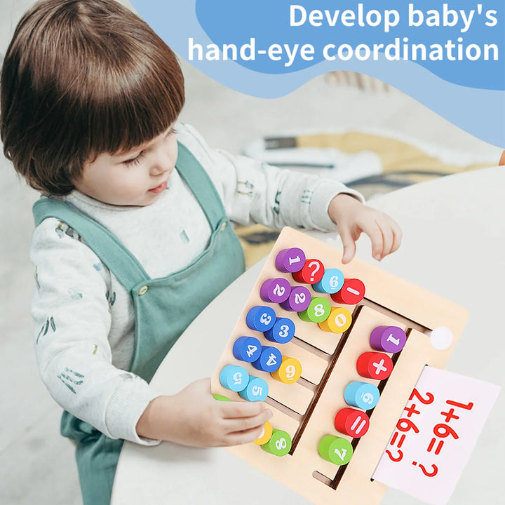 Wooden Math Maze Toy for Hands-On Number Learning