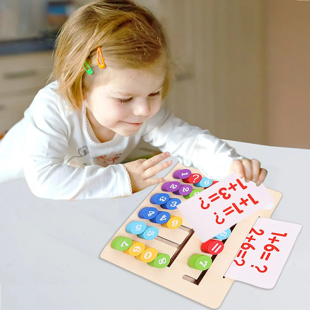 Wooden Math Maze Toy for Hands-On Number Learning