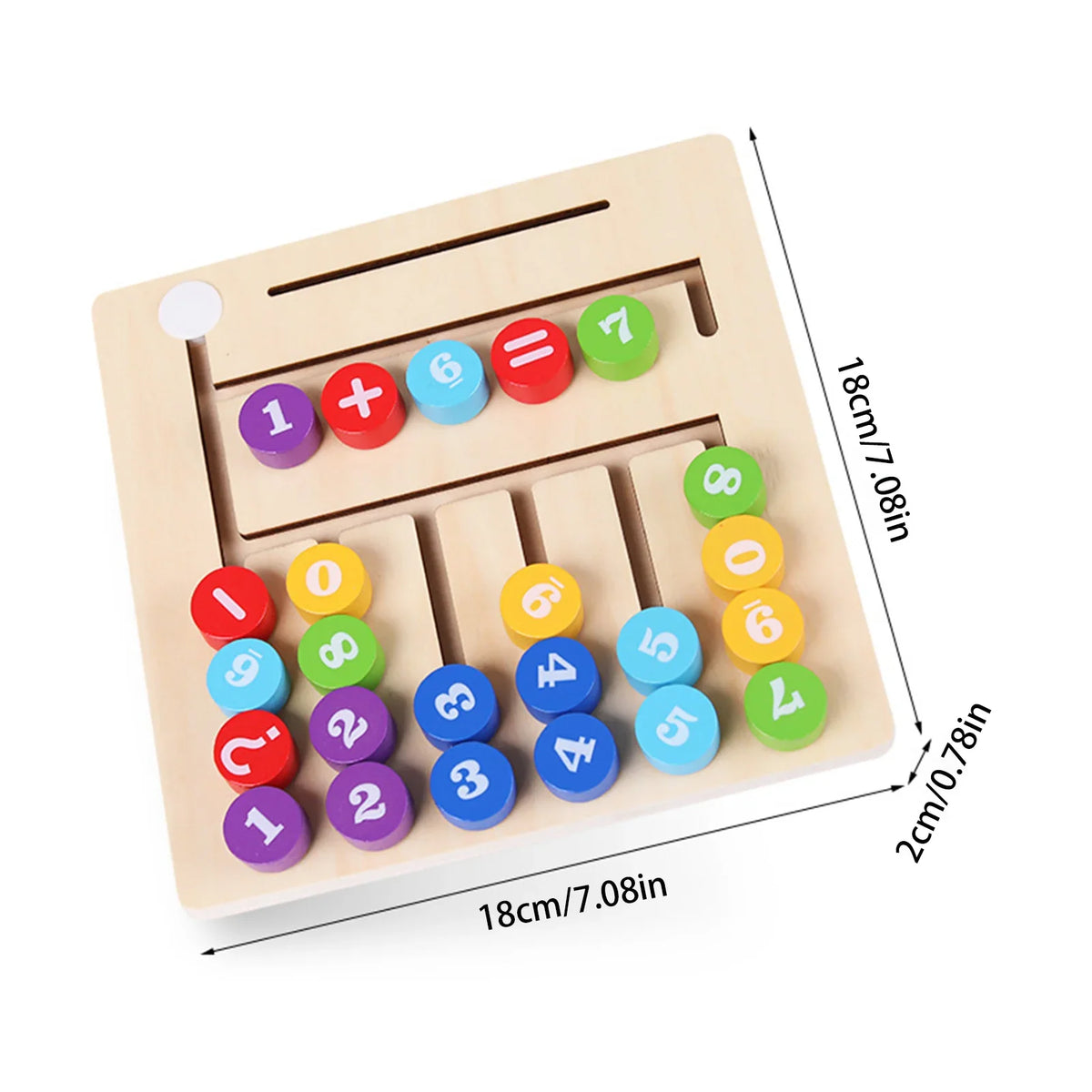 Wooden Math Maze Toy for Hands-On Number Learning
