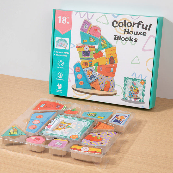 Wooden Balance Blocks for Early Learning & Fine-Motor