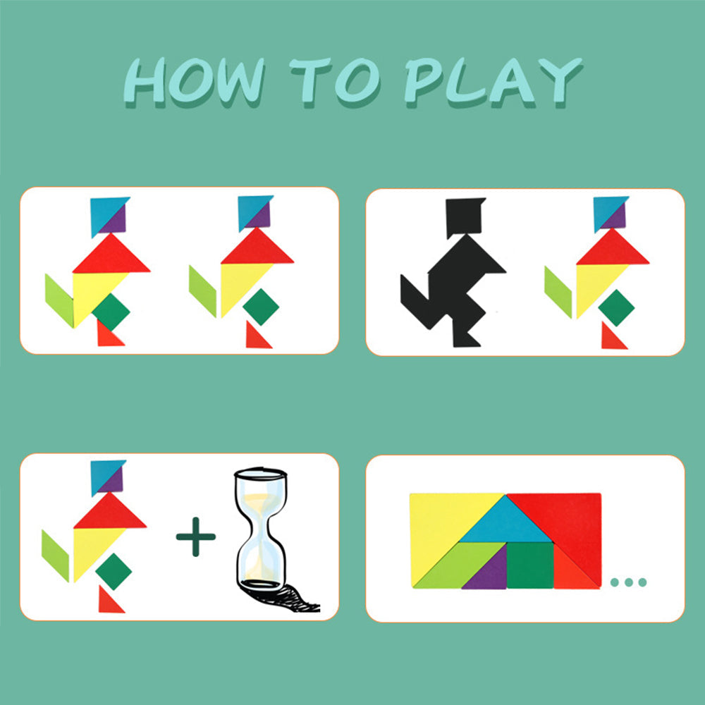 Magnetic Tangram Puzzle Toy for Creative STEM Play