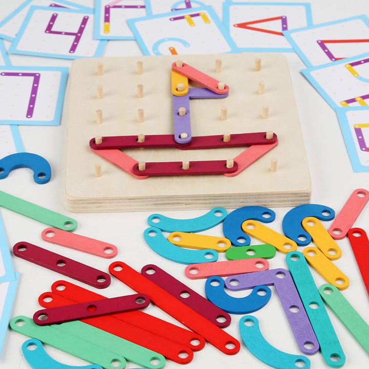 Wooden Letter & Number Puzzle Board for Early Learning