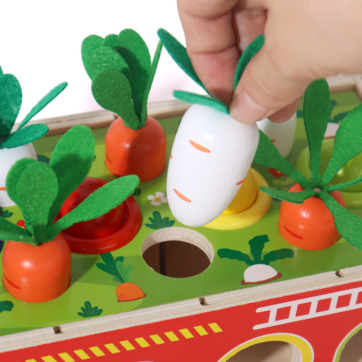 Montessori Wooden Activity Toy Fire Truck for Toddlers