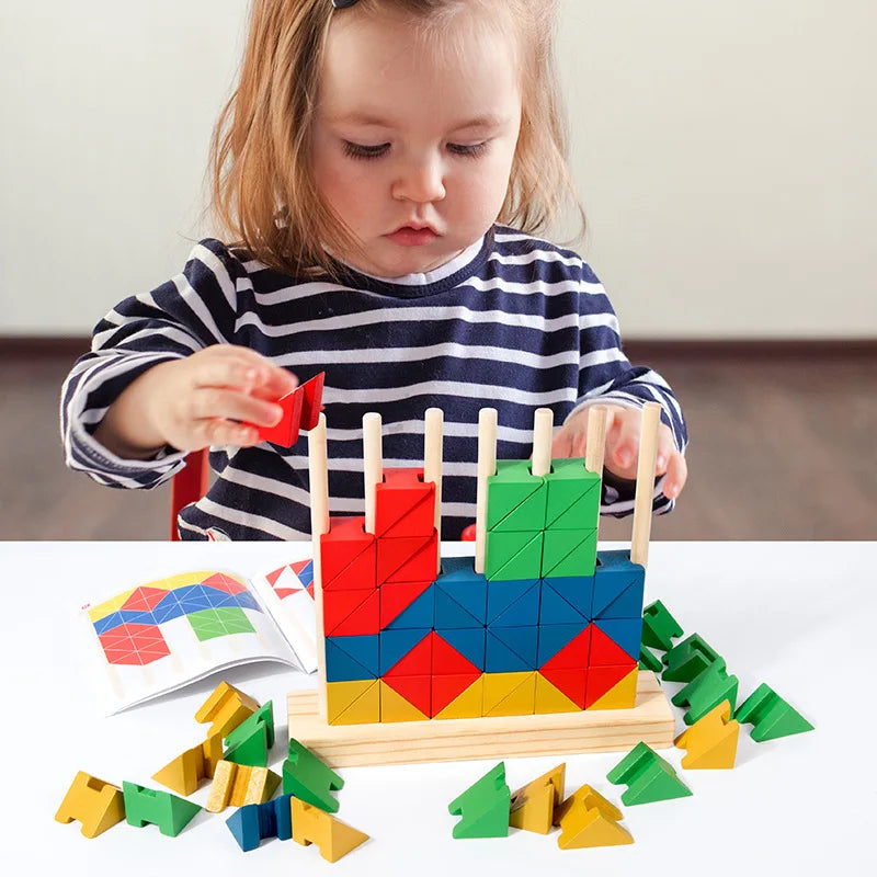 Wooden Pattern Blocks for Kids | Screen-Free Learning