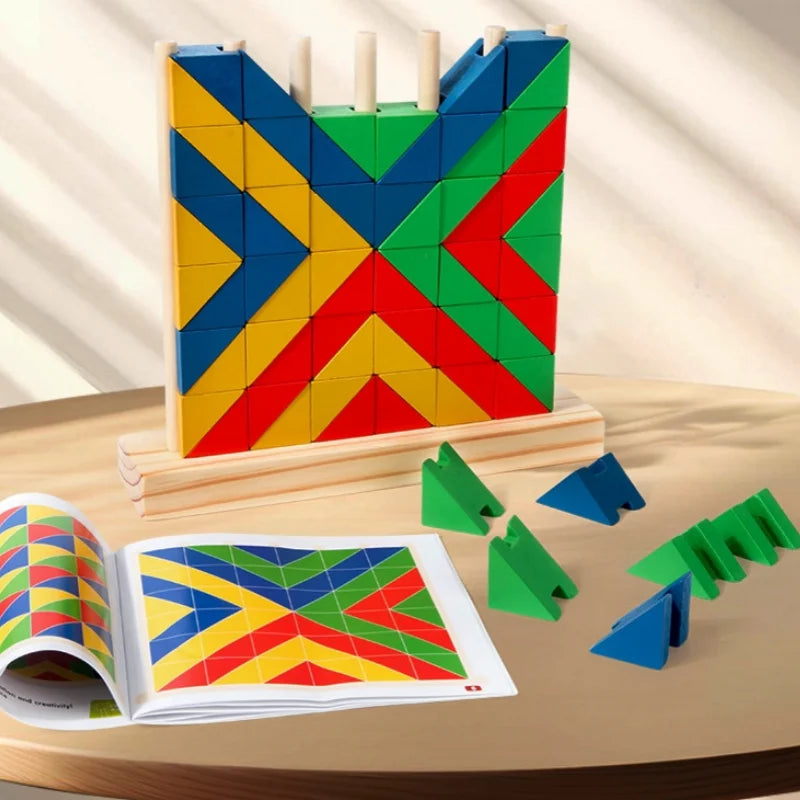 Wooden Pattern Blocks for Kids | Screen-Free Learning