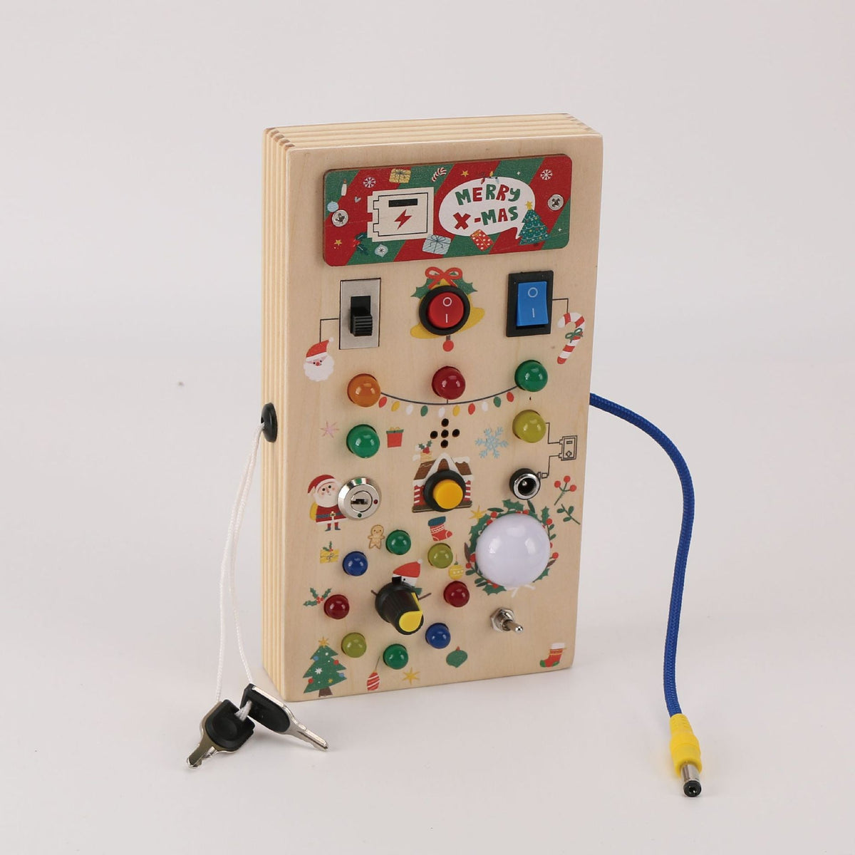 Wooden Busy Board Toy for Screen-Free Early Learning