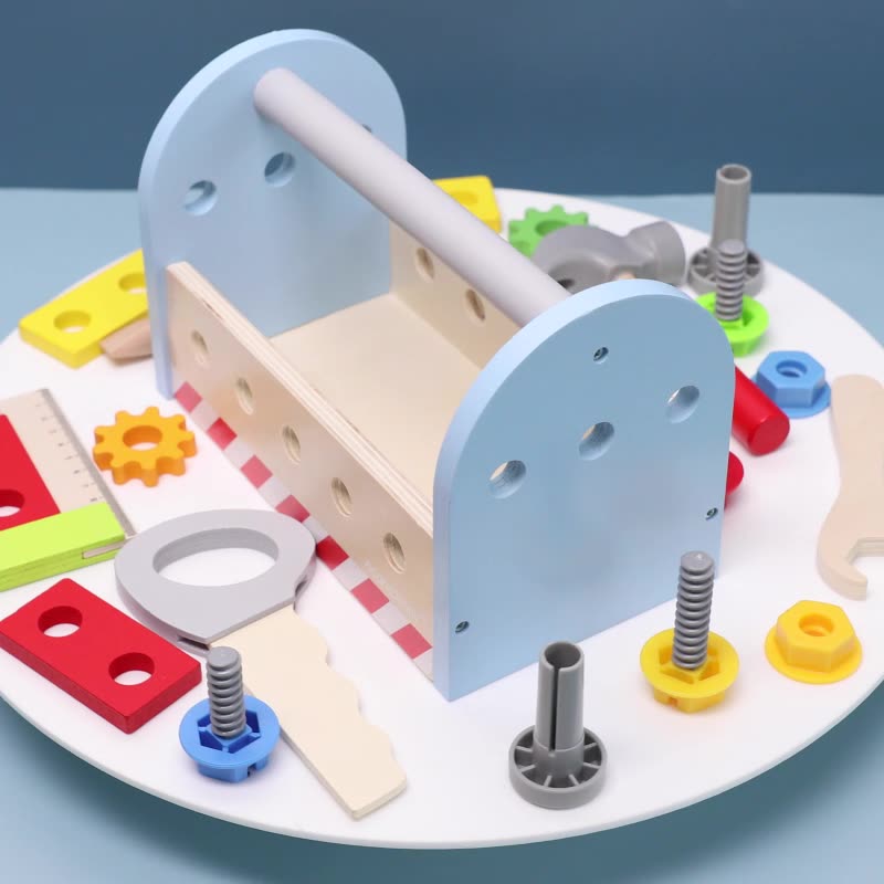 Kids Wooden Tool Box Set for Hands-On STEM Learning