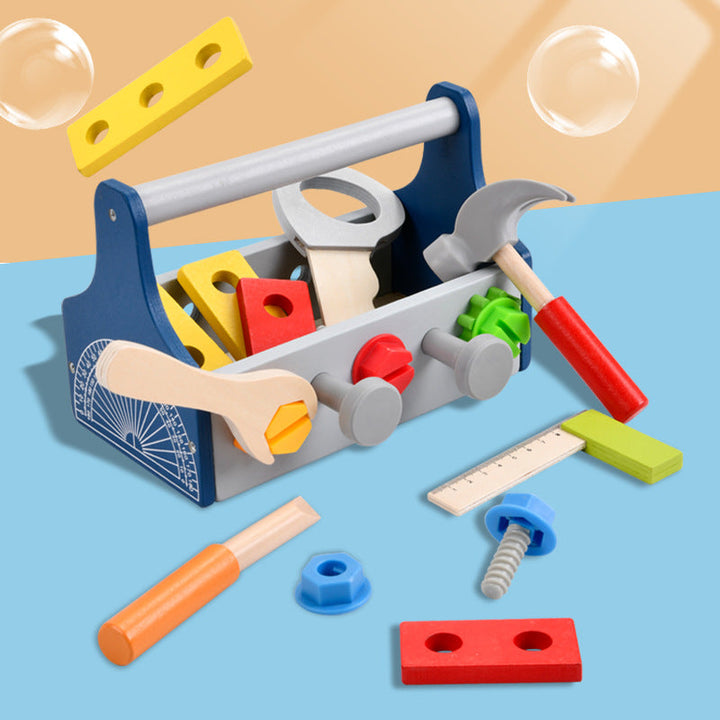 Kids Wooden Tool Box Set for Hands-On STEM Learning
