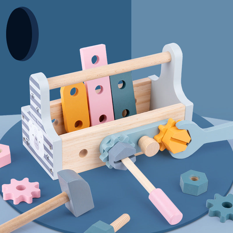 Kids Wooden Tool Box Set for Hands-On STEM Learning