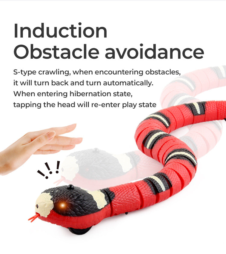 Electric Snake Toy with Obstacle Avoidance for Kids