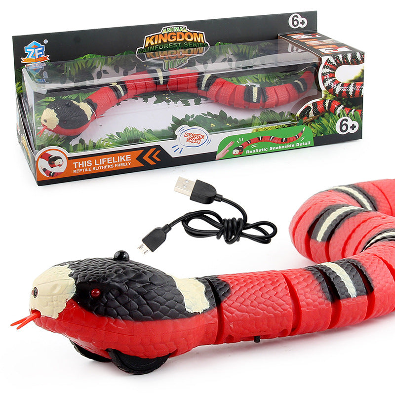 Electric Snake Toy with Obstacle Avoidance for Kids