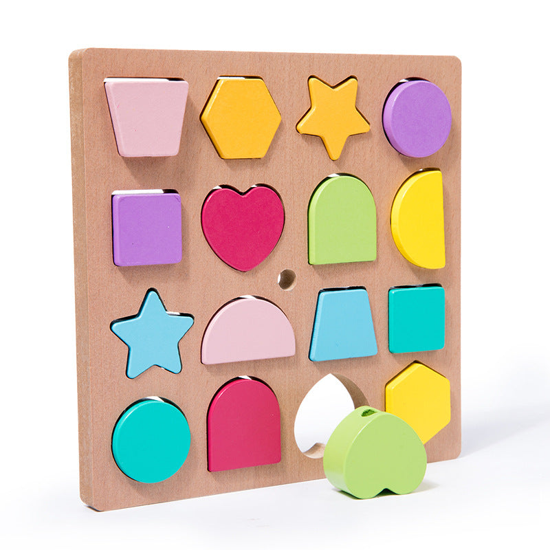 Wooden Shape Sorting Puzzle for Screen-Free Learning