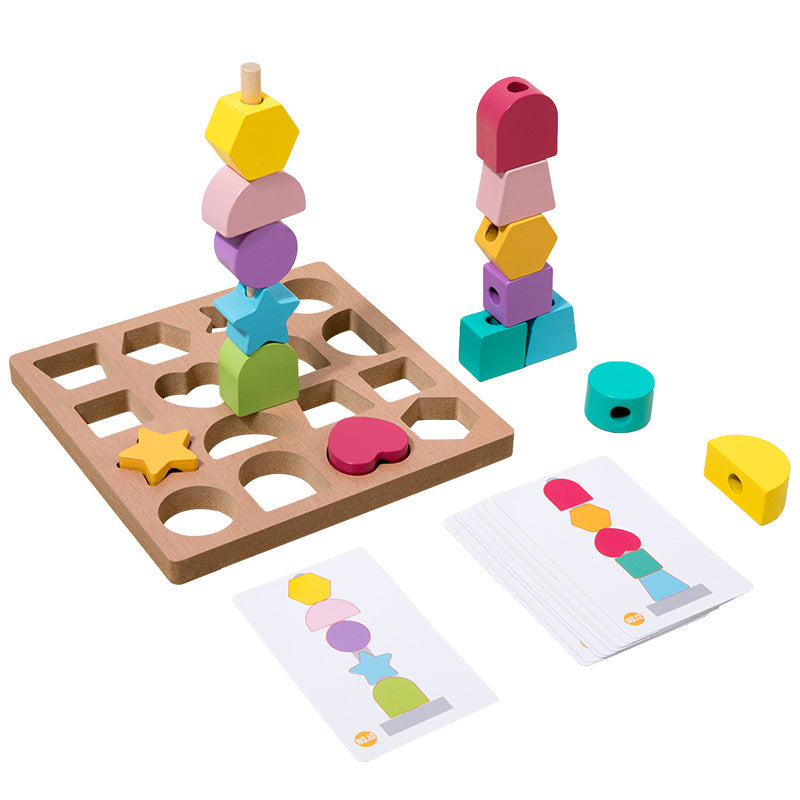 Wooden Shape Sorting Puzzle for Screen-Free Learning