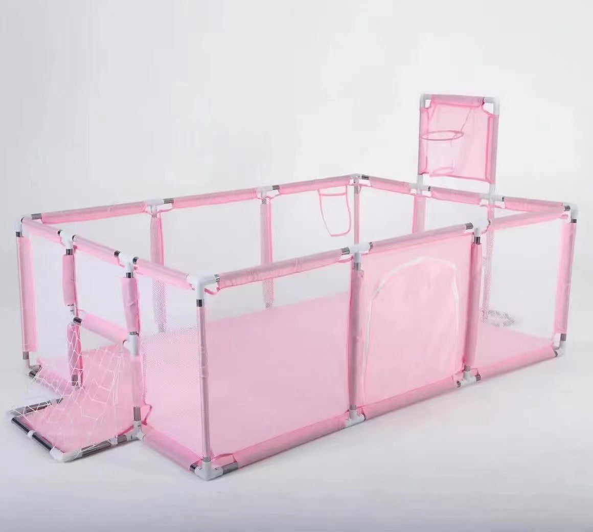 Children's Indoor Playpen With Basketball Hoop Zone