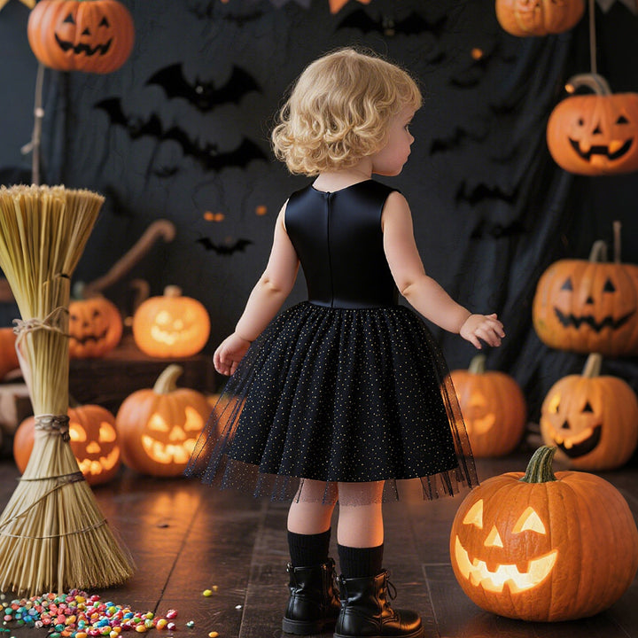 Girls Halloween Costume Dress With Twirl-Ready Tulle