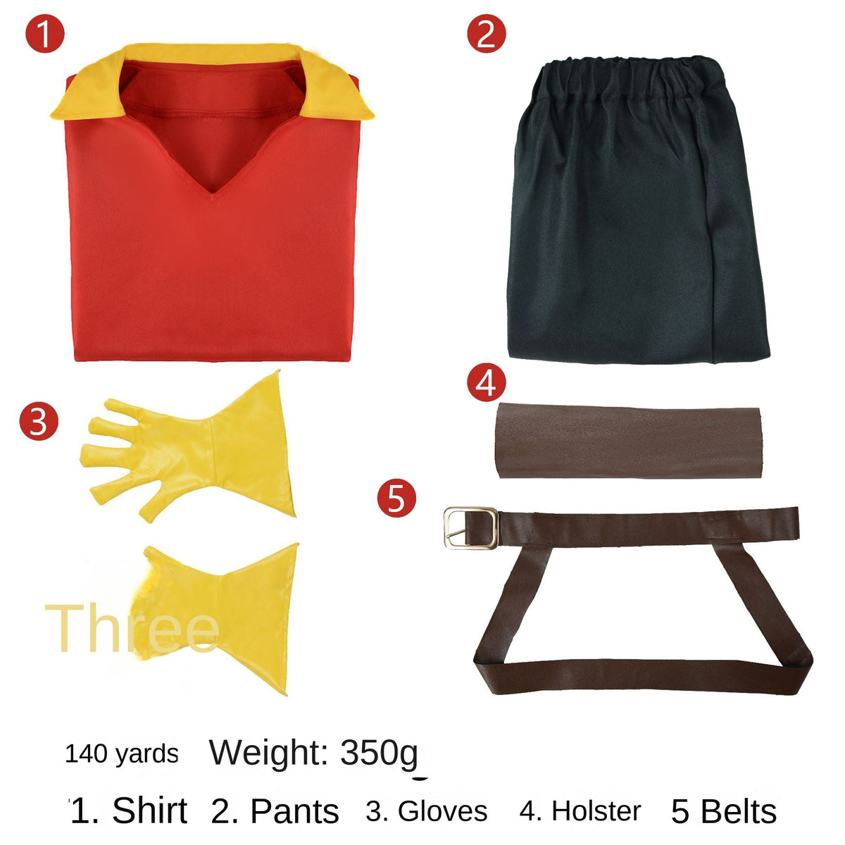 Children's Gaston Costume Set for Easy, Bold Role Play