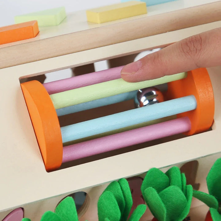 Wooden Activity Box for Toddler Color & Shape Learning